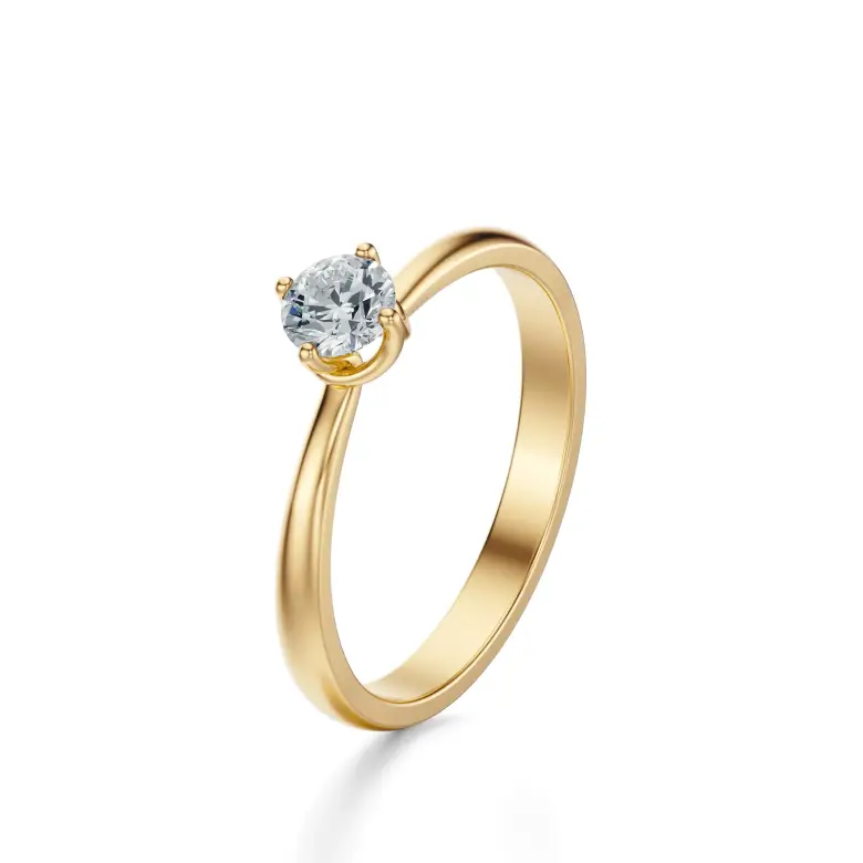 Pierścionek złoty z diamentem AJPZ_066